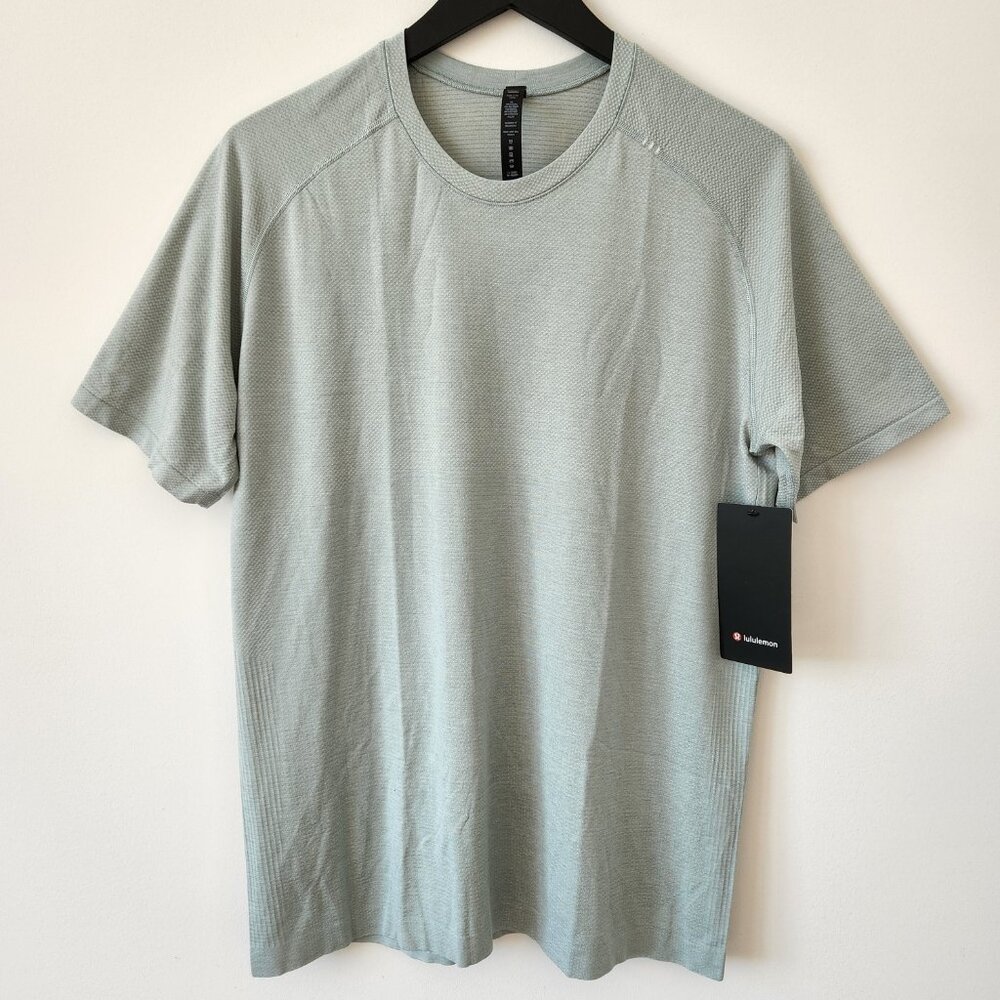 NWT LULULEMON WHTO/SVBL White Ice Blue Metal Vent Tech SS 2.0 Top Shirt Mens XXL